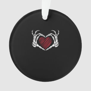 Skeleton Hand Heart Sign Costume Trending Hallowee Ornament