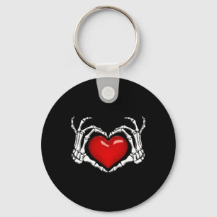 Skeleton Hand Heart Sign Halloween Skeleton Hand P Key Ring