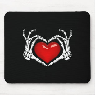 Skeleton Hand Heart Sign Halloween Skeleton Hand P Mouse Mat