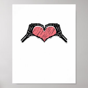 Skeleton Hand Heart Sign Valentines Day Classic