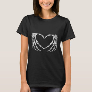 Skeleton Hand Heart Sign Vintage Halloween Costume T-Shirt