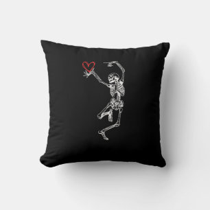 Skeleton Hand Heart Valentines Day Cushion