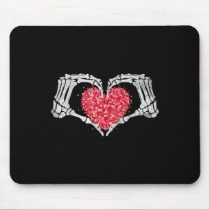 Skeleton Hand Heart Valentines Day Funny Bones Lov Mouse Mat