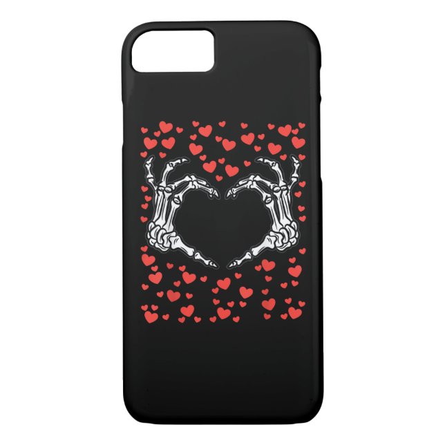 Skeleton Hand Heart Valentines Day Funny Classic Case-Mate iPhone Case (Back)