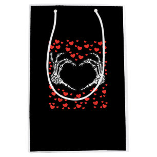 Skeleton Hand Heart Valentines Day Funny Classic Medium Gift Bag