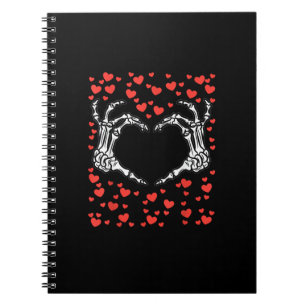 Skeleton Hand Heart Valentines Day Funny Classic Notebook