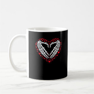 Skeleton Hand Heart Valentines Day Funny Couple Cu Coffee Mug