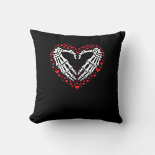 Skeleton Hand Heart Valentines Day Funny Couple Cu Cushion
