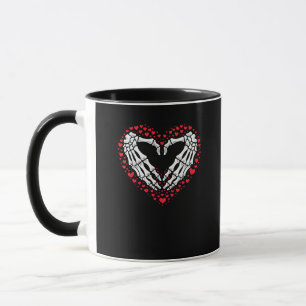 Skeleton Hand Heart Valentines Day Funny Couple Cu Mug