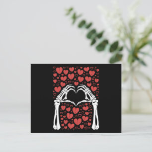 Skeleton Hand Heart Valentines Day Funny Love Postcard