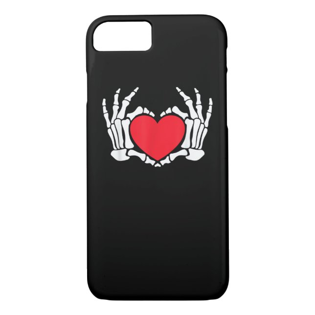 Skeleton Hand Heart Valentines Day Funny Meme Case-Mate iPhone Case (Back)