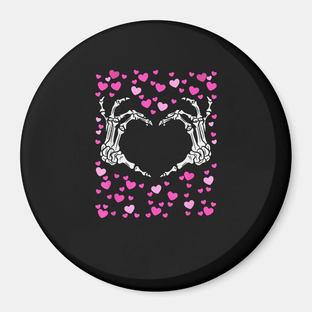 Skeleton Hand Heart Valentines Day Funny Viral Magnet (Front)