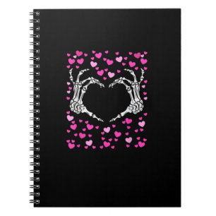 Skeleton Hand Heart Valentines Day Funny Viral Notebook