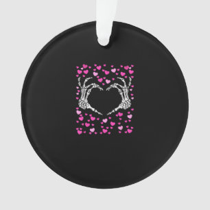 Skeleton Hand Heart Valentines Day Funny Viral Ornament