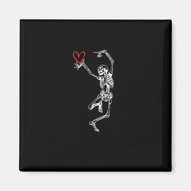 Skeleton Hand Heart Valentines Day Magnet (Front)