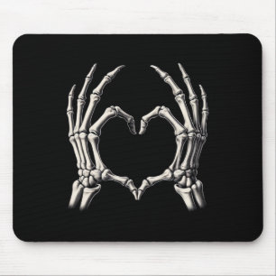 Skeleton Hand Heart Xray Retro Funny Halloween Cos Mouse Mat