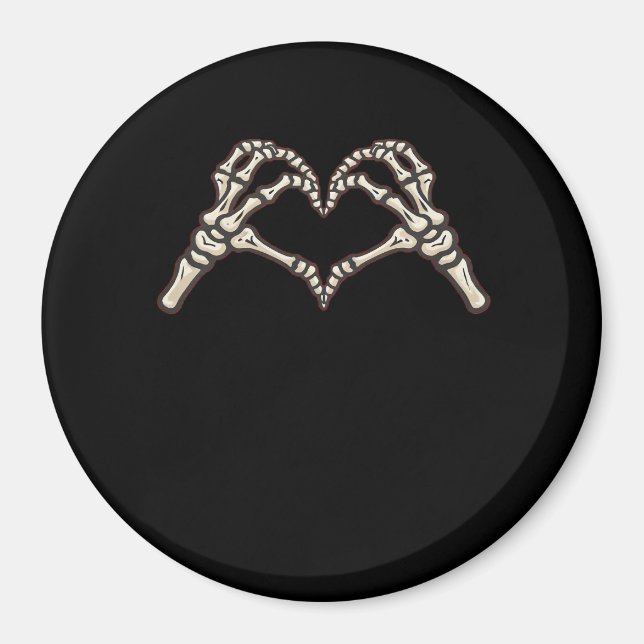 Skeleton Hand Hearts Design Magnet (Front)