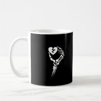 Skeleton Hand Holding Heart Coffee Mug