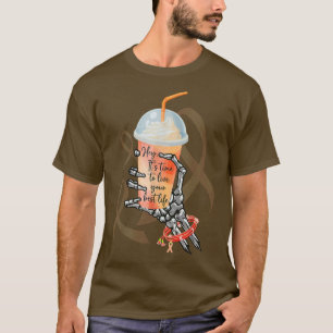 Skeleton Hand Holding Milkshake ADHD Awareness T-Shirt