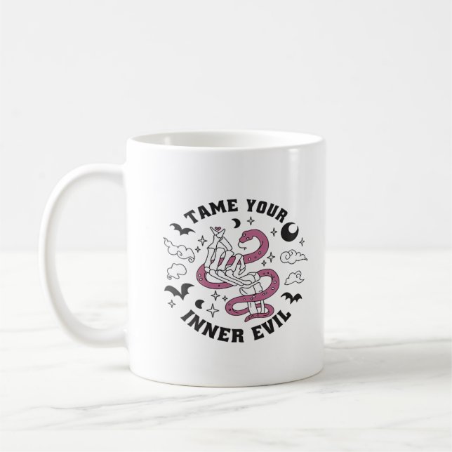 Skeleton Hand Making Heart  Coffee Mug (Left)