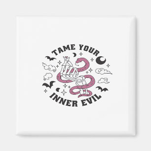 Skeleton Hand Making Heart Minimal Design Magnet