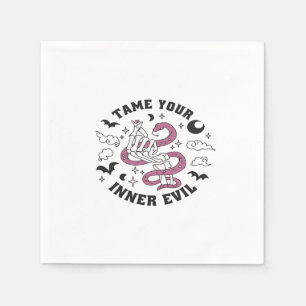 Skeleton Hand Making Heart Minimal Design Napkin