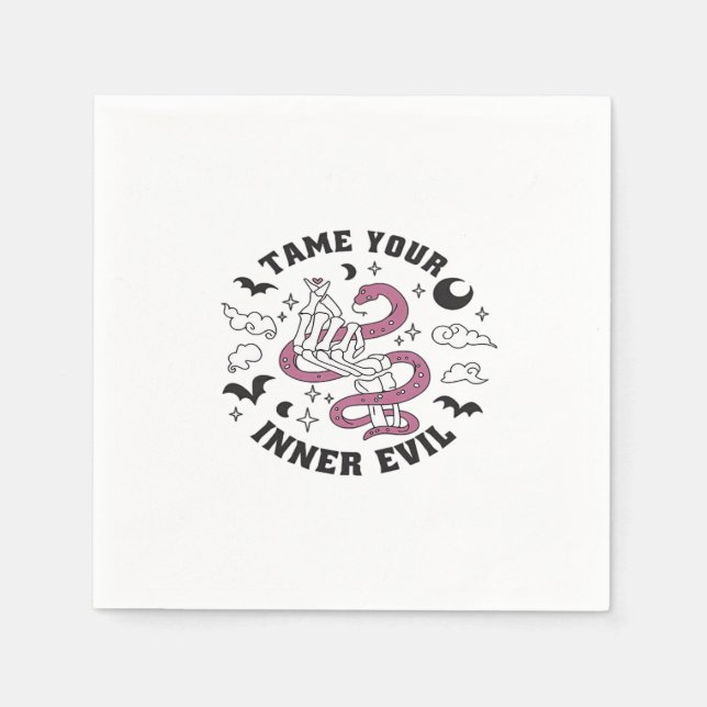 Skeleton Hand Making Heart  Napkin (Front)