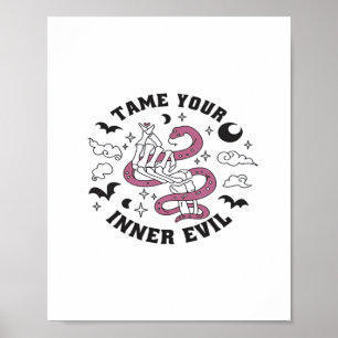 Skeleton Hand Making Heart Poster