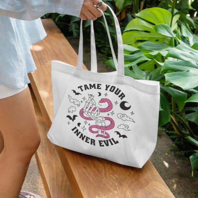 Skeleton Hand Making Heart Tote Bag (Creator Uploaded)