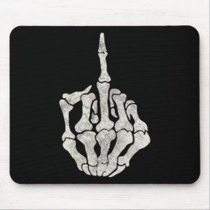 Skeleton Hand Middle Finger For Off Vintage Skull Mouse Mat