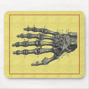 skeleton hand mouse mat