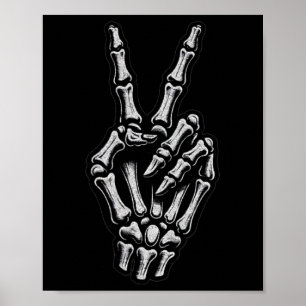 Skeleton Hand Peace Sign Bone 1 