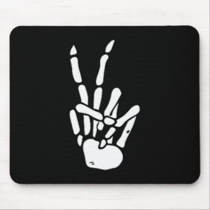 Skeleton Hand Peace Sign Bone Mouse Mat