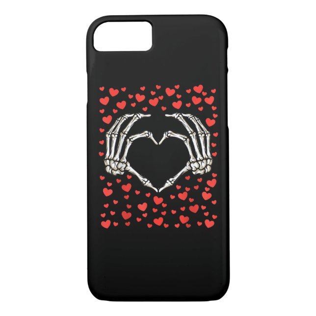 Skeleton Hand Red Heart Birthday Valentines Day Case-Mate iPhone Case (Back)