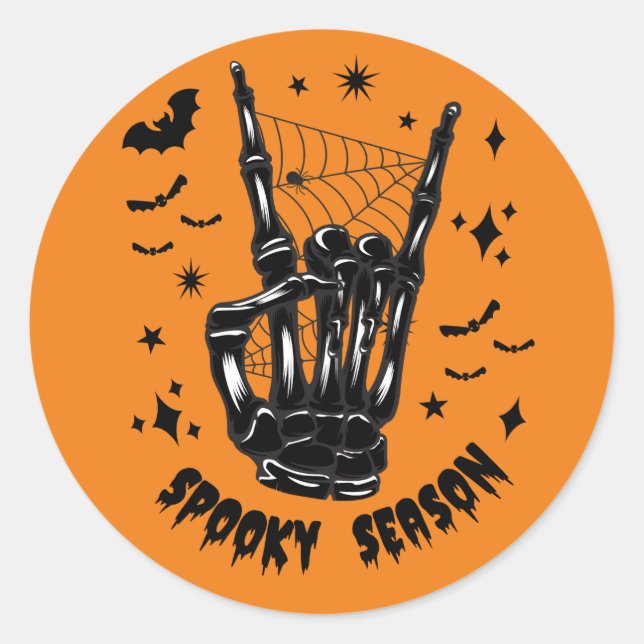 Skeleton Hand Spooky Season Sticker (Front)