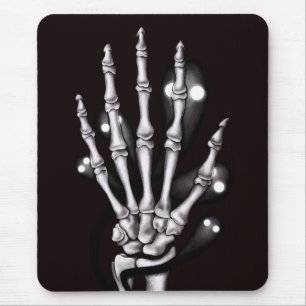 Skeleton Hand With Creepy Ghosts Gothic Mouse Mat