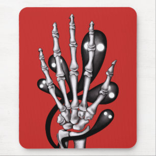 Skeleton Hand With Ghosts Mouse Mat