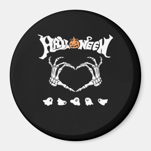 Skeleton Hand With , Halloween Design Magnet (Front)