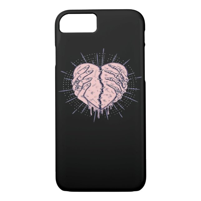 Skeleton Hand With Heart Classic Case-Mate iPhone Case (Back)