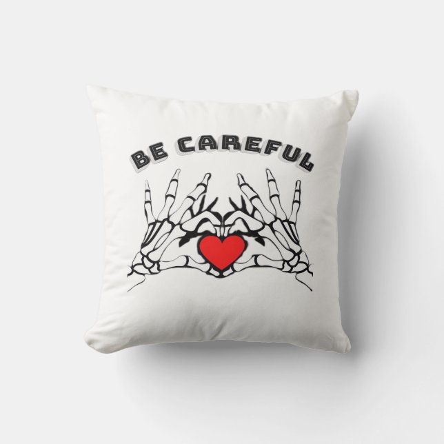 Skeleton Hand With Heart Classic Cushion (Front)