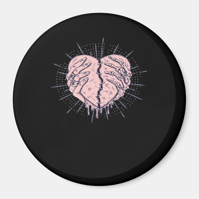 Skeleton Hand With Heart Classic Magnet (Front)