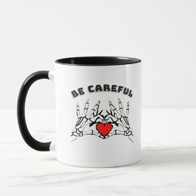 Skeleton Hand With Heart Classic Mug (Left)