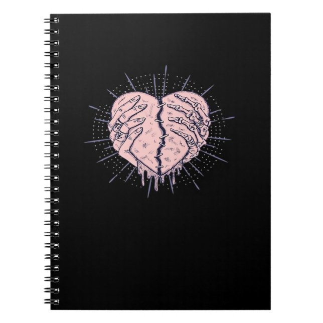 Skeleton Hand With Heart Classic Notebook (Front)