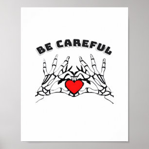 Skeleton Hand With Heart Classic Style Poster