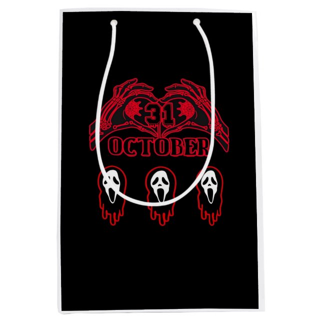 Skeleton Hands 31/10 Classic Medium Gift Bag (Front)