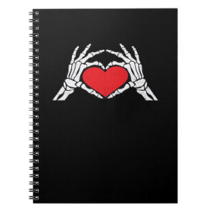 Skeleton Hands A Red Heart Classic Notebook