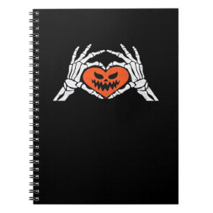 Skeleton Hands A Spooky Halloween Heart Classic Notebook