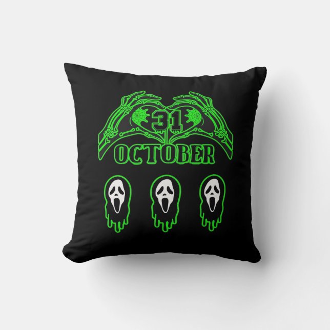 Skeleton Hands Classic Design Cushion (Front)