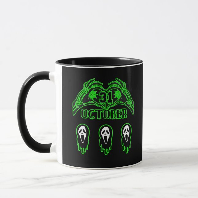 Skeleton Hands Classic Design Mug (Left)