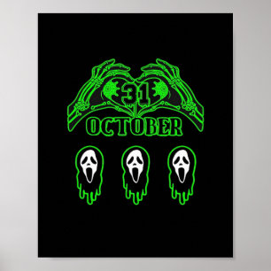 Skeleton Hands Classic Design Poster
